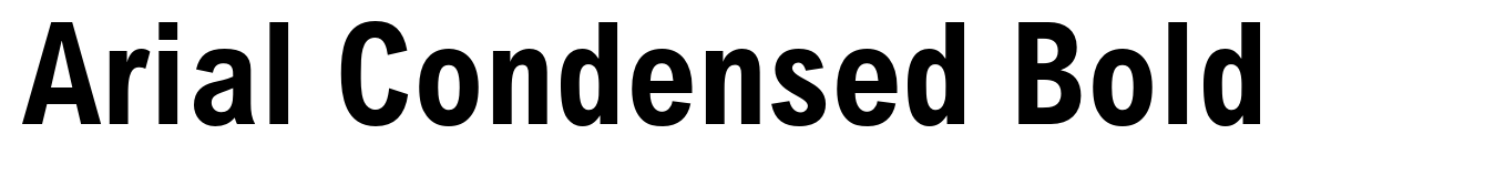 Arial Condensed Bold